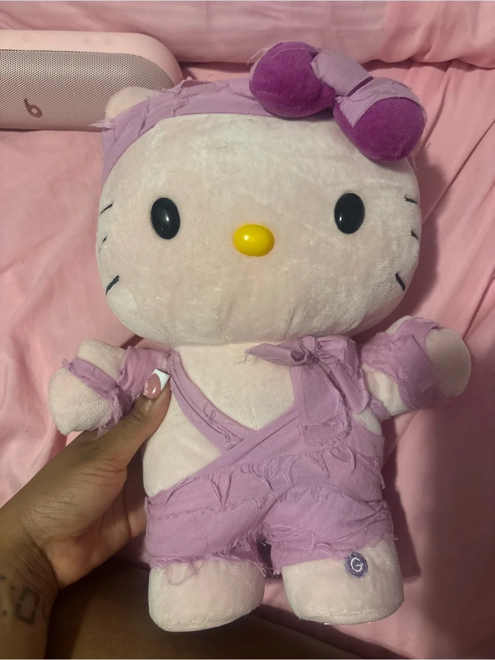 Sanrio Hello Kitty Lavender Plush One Piece Bodysuit